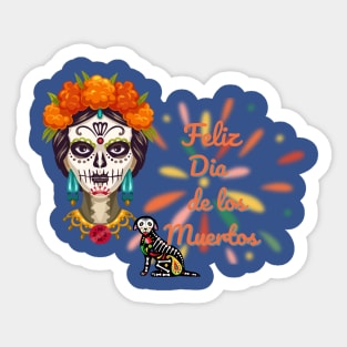 Feliz dia de los muertos Sticker